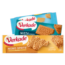 Verkade sprits original, frou frou vanille, knappertjes of nizza kokos